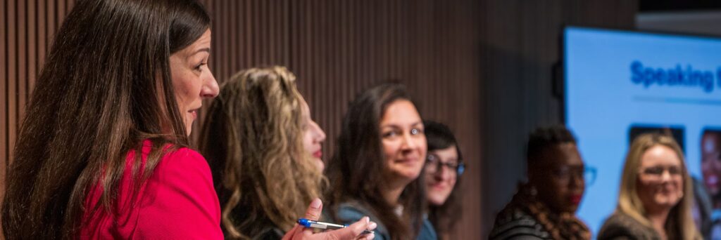 Several women presenting at Speaking from Experience.