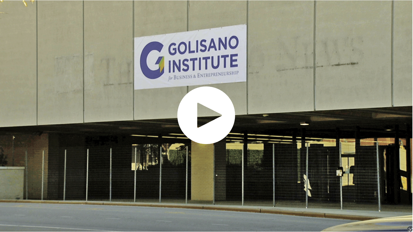 A video still showing front of Golisano Institute for Business & Entrepreneurship's forthcoming Buffalo location.