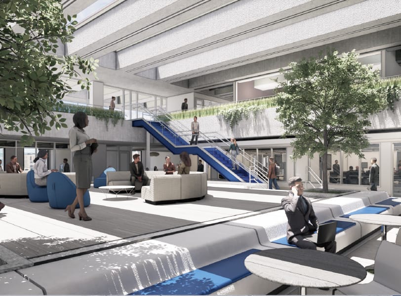 A rendering of the Buffalo campus center 4th floor.