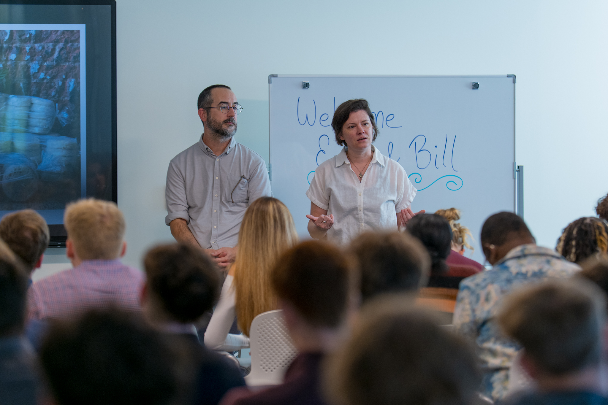Crumpets of Rochester, NY, presents to Business Math classes, led by Nicole Coppola and Dylan Burrows.