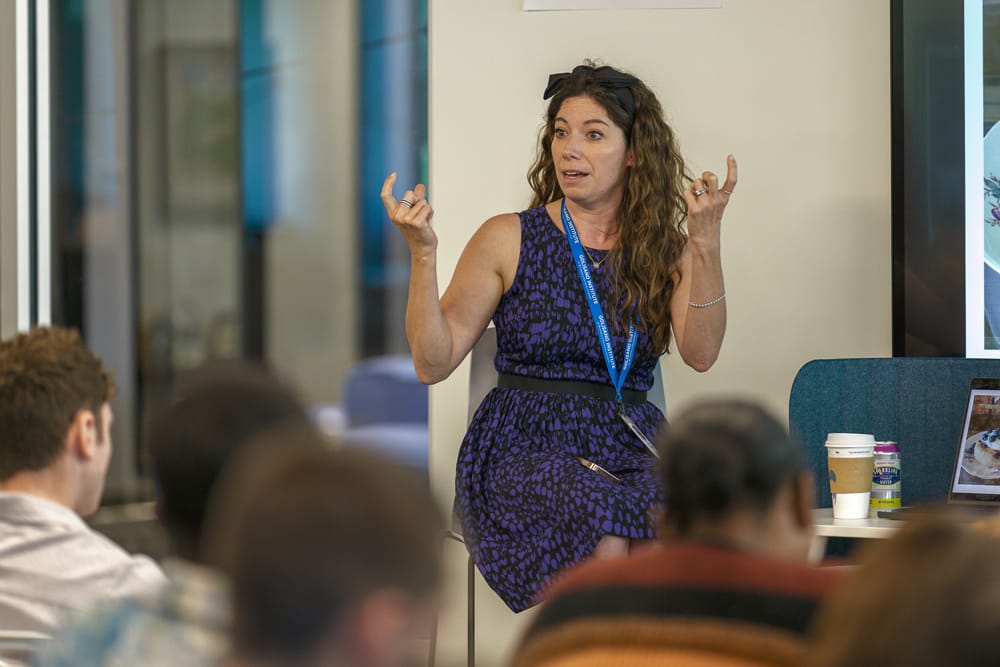 Crumpets of Rochester, NY, presents to Business Math classes, led by Nicole Coppola and Dylan Burrows.