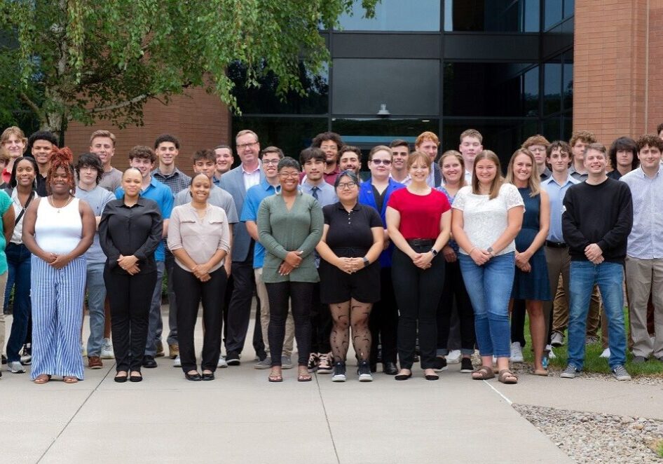 The Golisano Institute's inaugural class poses for a group photos.